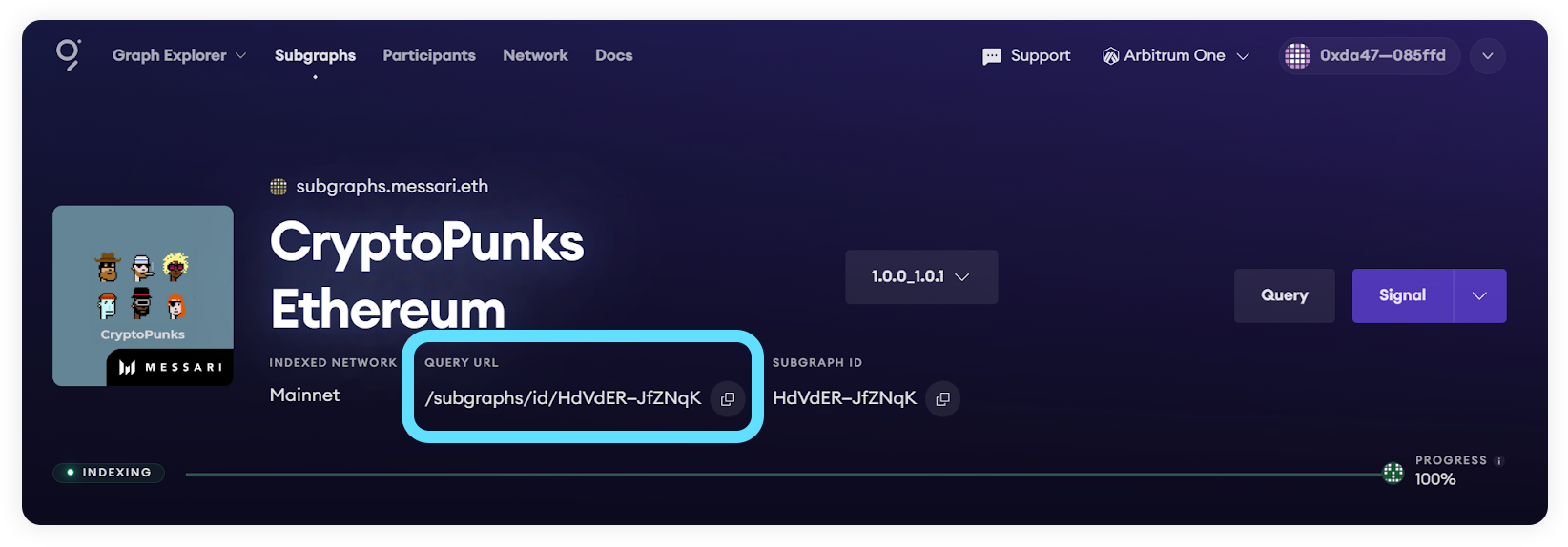 Subgraph Studio query url